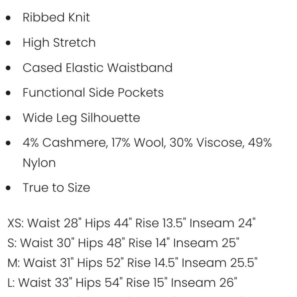 NWT Honeymark Culottes Wool/Cashmere Blend Pants - Picture 8 of 8